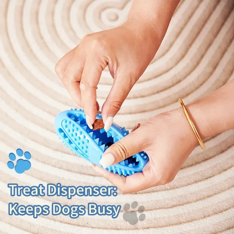 Interactive Rubber Dog Ball – Chew Toy & Treat Dispenser Dog Chew Toy Peaceful Pleasures Health and Wellness