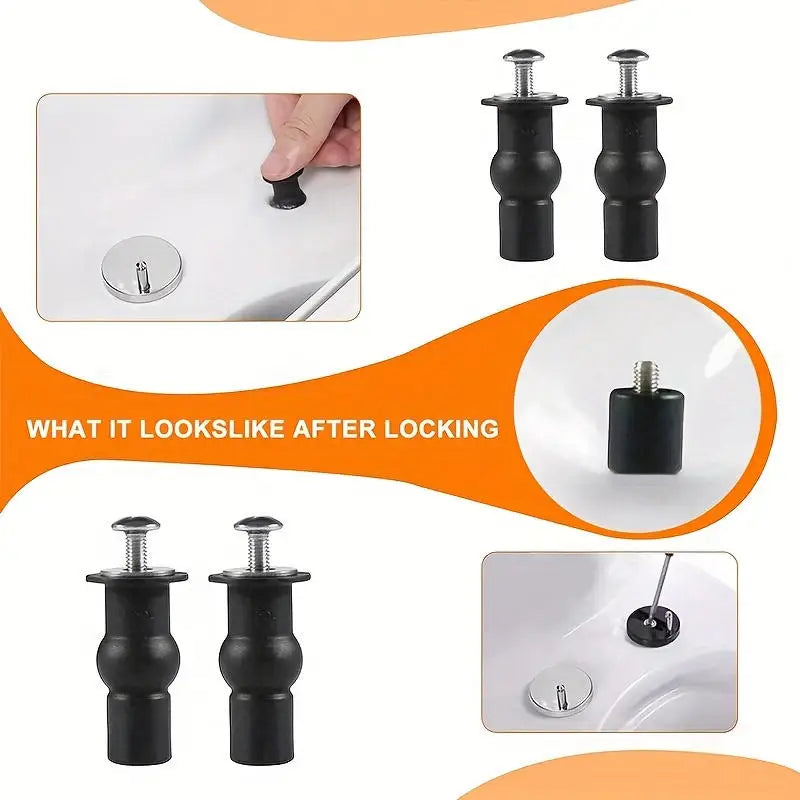 2/4Pcs M6 Toilet Seat Fixing Bolts Rubber Expansion Screws with Nuts for Bathroom Toilet Seat Installation Replacement Parts Peaceful Pleasures Health and Wellness
