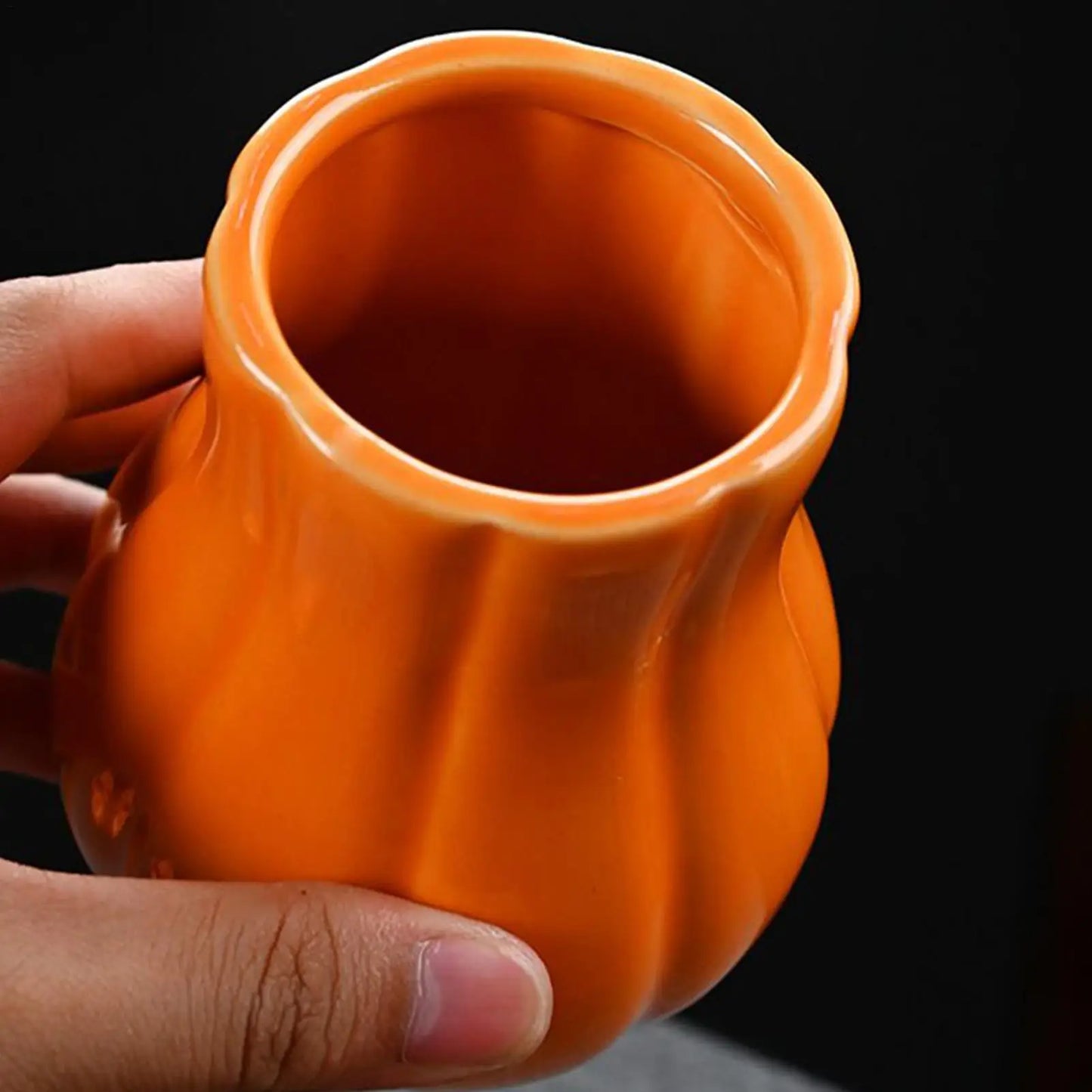 Ceramic Pumpkin Jar With Lid Sealing Storage Canister, Dried Fruits Loose Tea Homeowners Collectors Kitchen Fall supplies Peaceful Pleasures Health and Wellness
