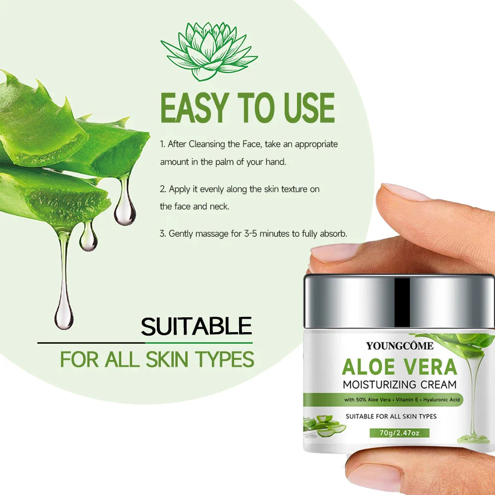 YOUNGCOME Aloe Vera Moisturizing Cream & Skincare Set
