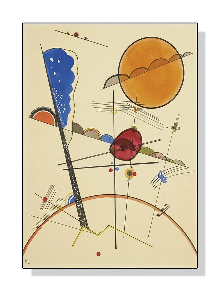 Kandinsky Geometric Abstract Canvas Wall Art | Modern Decor Canvas Art Print Peaceful Pleasures Health and Wellness