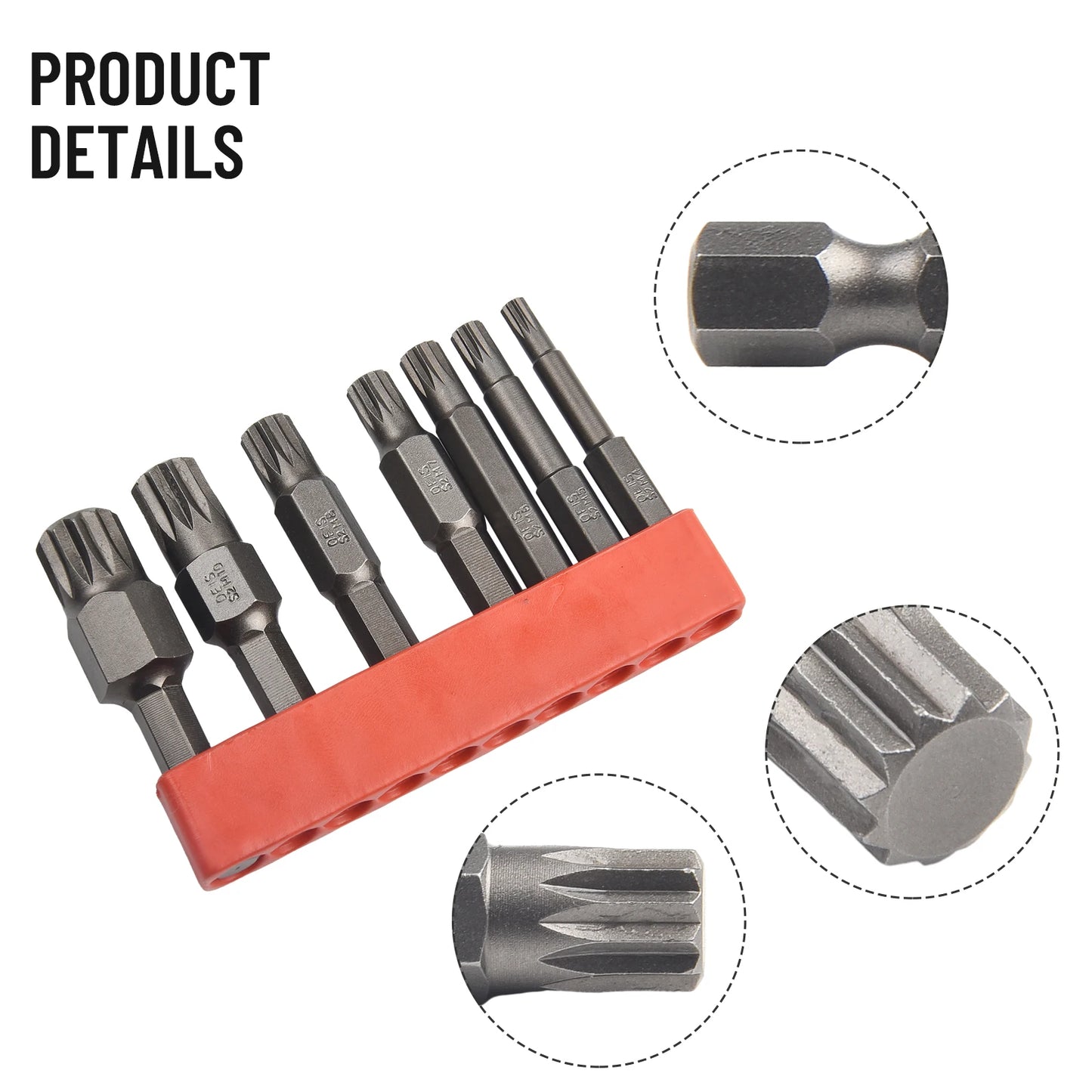 12 Point Torx Screwdriver Bit Alloy Steel Magnetic 1 4'' Hex Shank