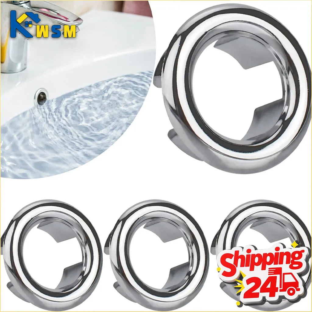 Brass Sink Overflow Hole Cover – Decorative Basin Drain Plug