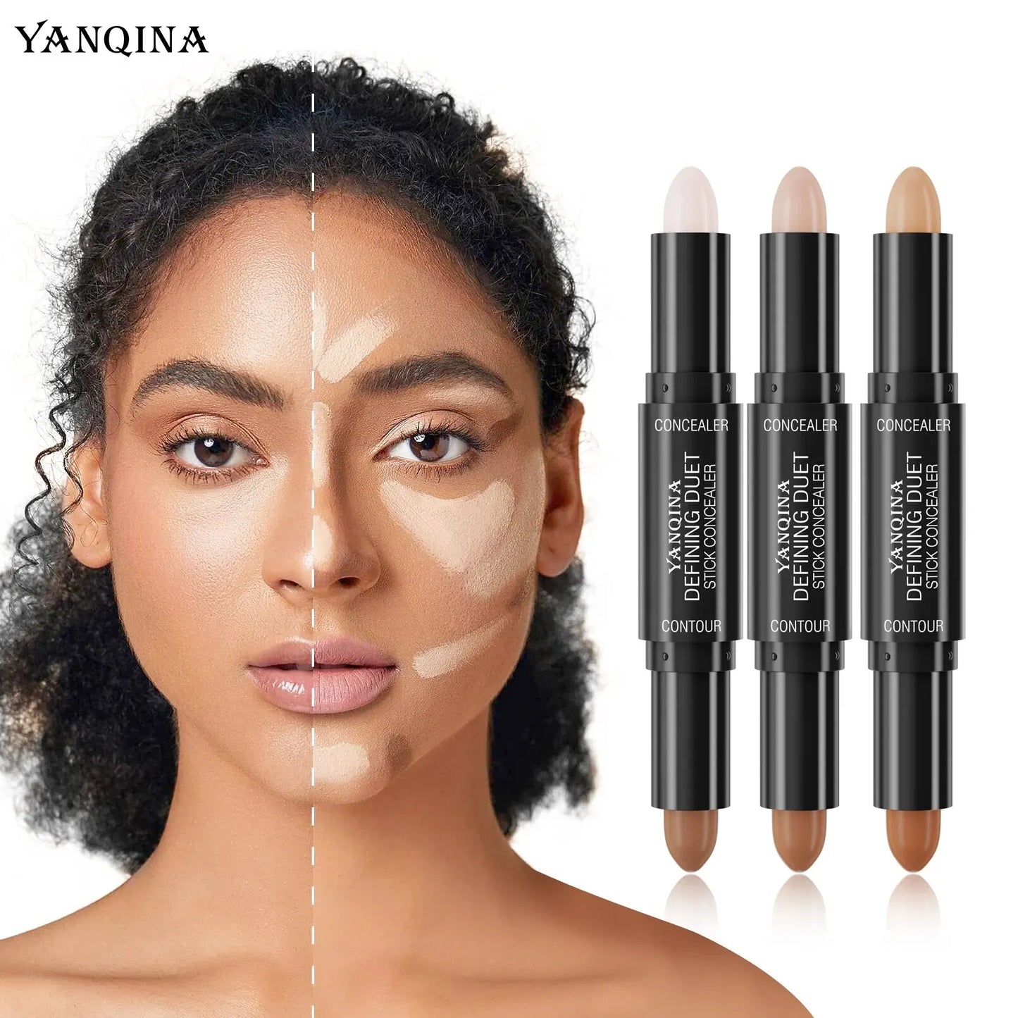 YANQINA Double-Ended Contour Stick – Highlight & Shadow Cream