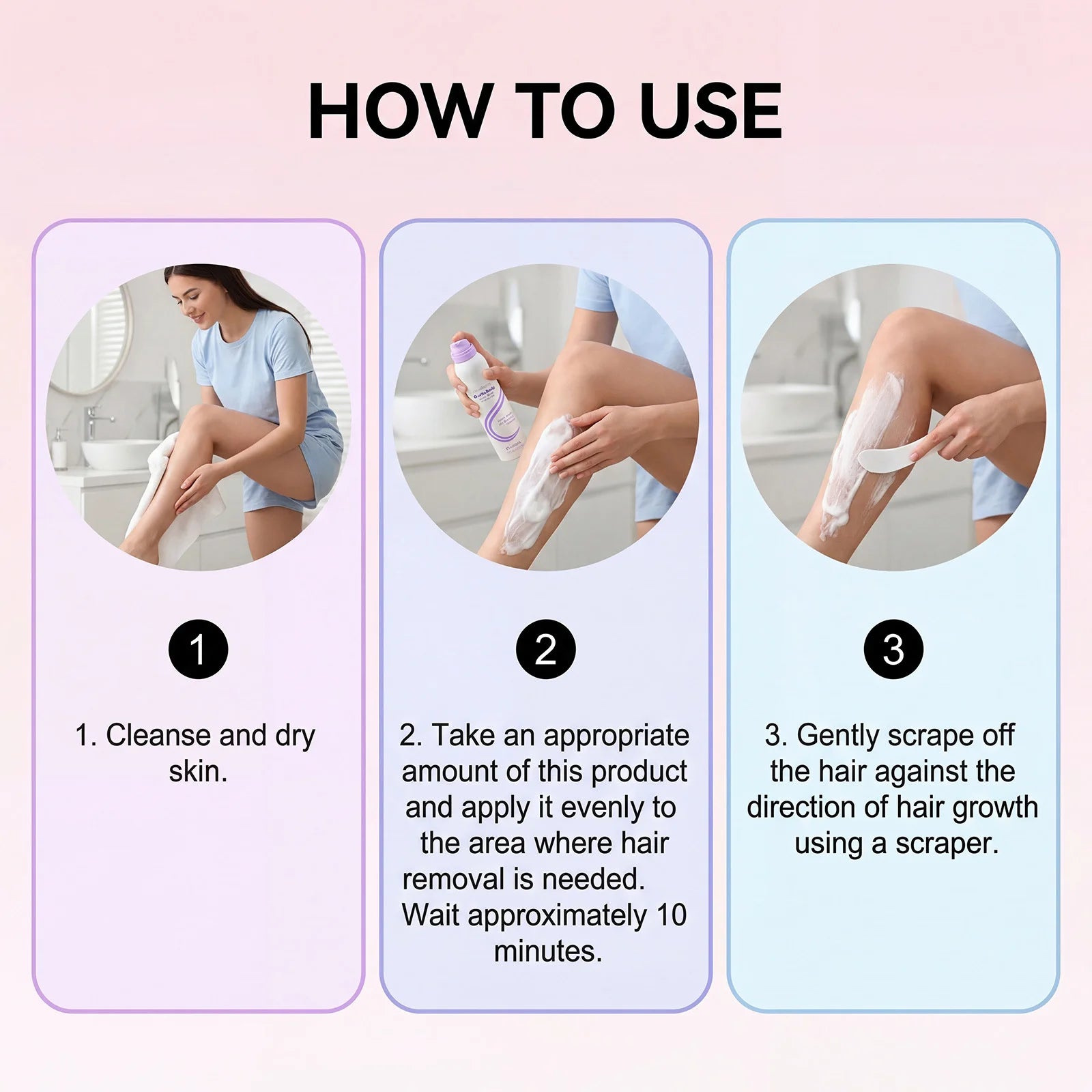 Painless Depilatory Mousse Smoothing Even Coverage Reduce Hair Regrowth Hydrating Soothing Gentle Hair Removal Foam Mousse 140ml Peaceful Pleasures Health and Wellness
