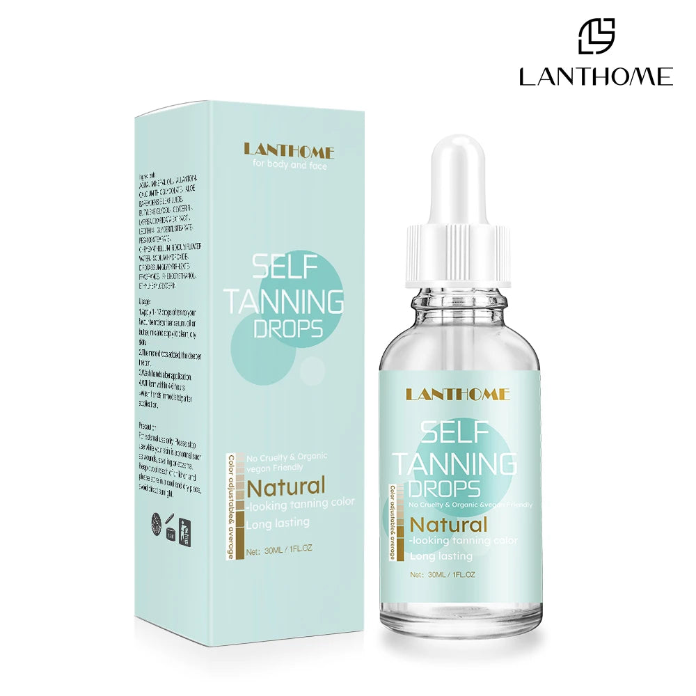 30ml Self -Tanning Drops Body Self Tanner Sunless Tanning Lotion for Natural-Looking Tanner For Body Skin Care Peaceful Pleasures Health and Wellness