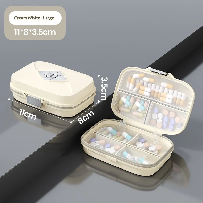Ultimate Portable Weekly Pill Organizer Multiple Compartments Water Resistant Medicine Case for Travelers and Daily Use Storage Peaceful Pleasures Health and Wellness L Cream