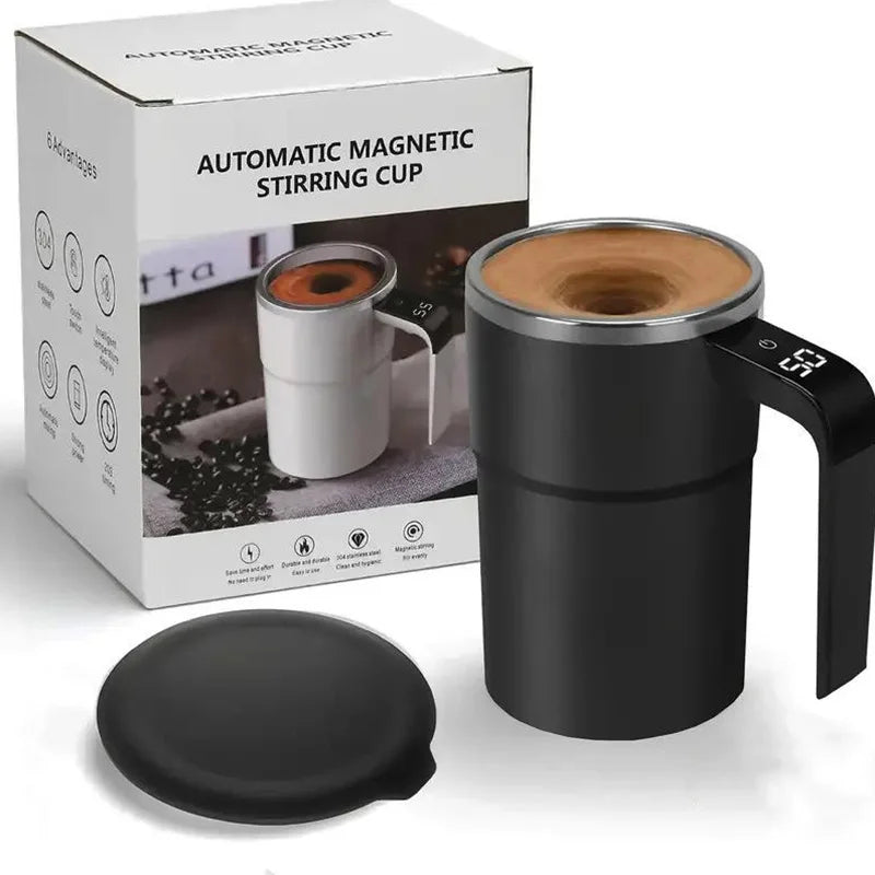 USB charging automatic coffee cup - Portable smart mixing cup, creating perfect hot drinks anytime and anywhere Peaceful Pleasures Health and Wellness black