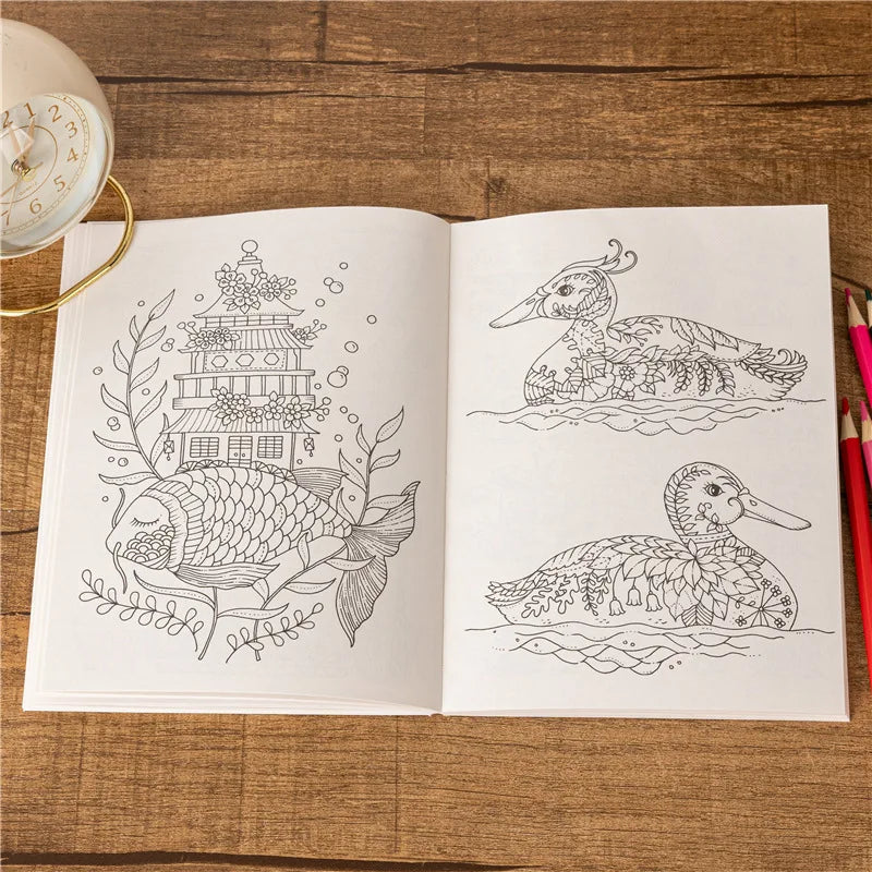 Bview Art Small Victories Anti-stress Adult Coloring Book Relaxing