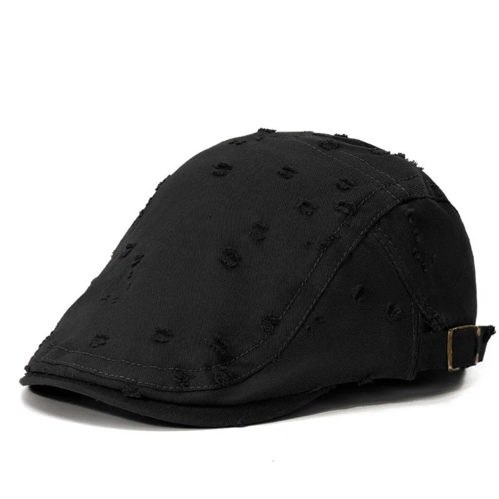 Adjustable Cotton Beret Hat – Unisex Painter Newsboy Cap