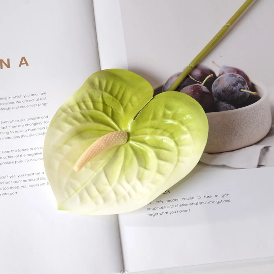 Silk Anthurium Single Stem Faux Flower – Wedding & Home Decor
