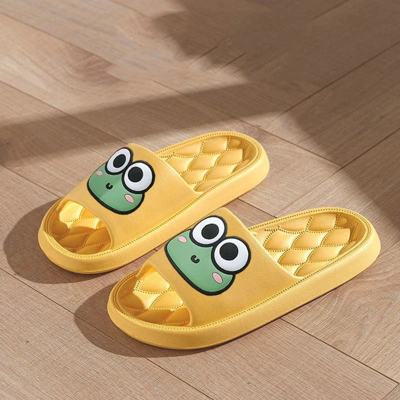 Cute Frog Anti-Slip EVA Slides | Unisex Beach & Home Slippers