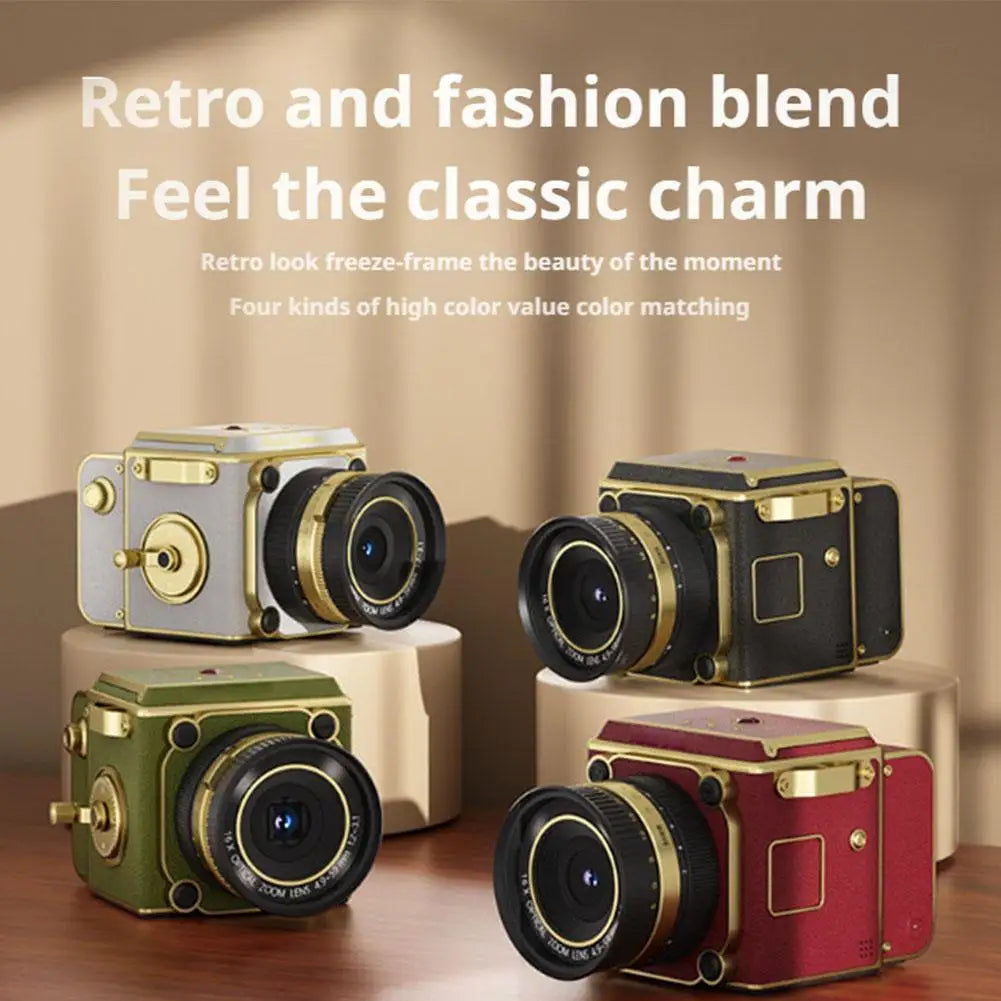 Retro 4K CCD Digital Camera – Dual-Lens Compact Vintage