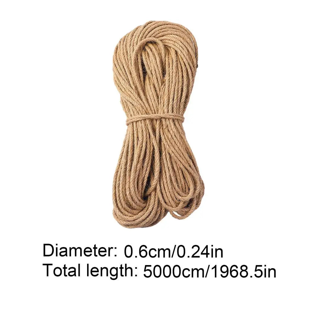 Natural Sisal Rope Cat Scratcher Replacement Wrap – 164 ft