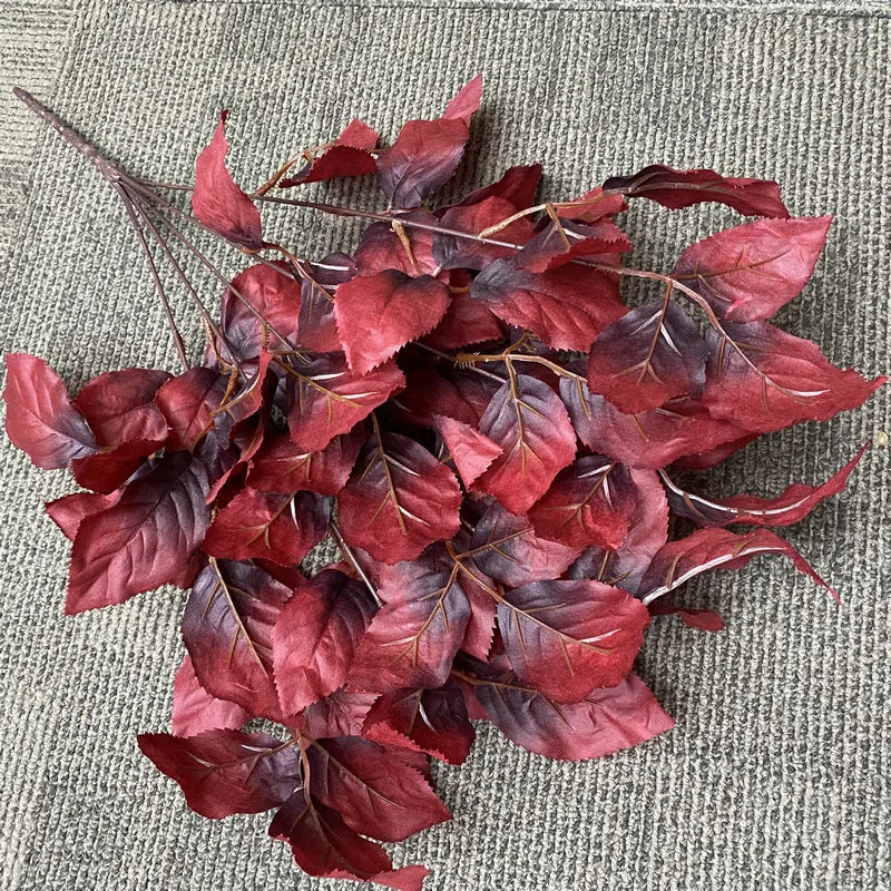 Silk Rose Leaf Artificial Plant Stems | Set of 4 | 57cm