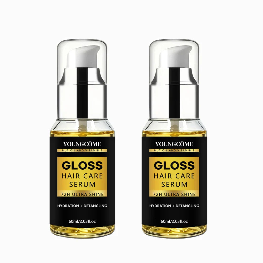 YOUNGCOME Nut Oil & Vitamin E Hair Serum | 72H Shine & Frizz Control
