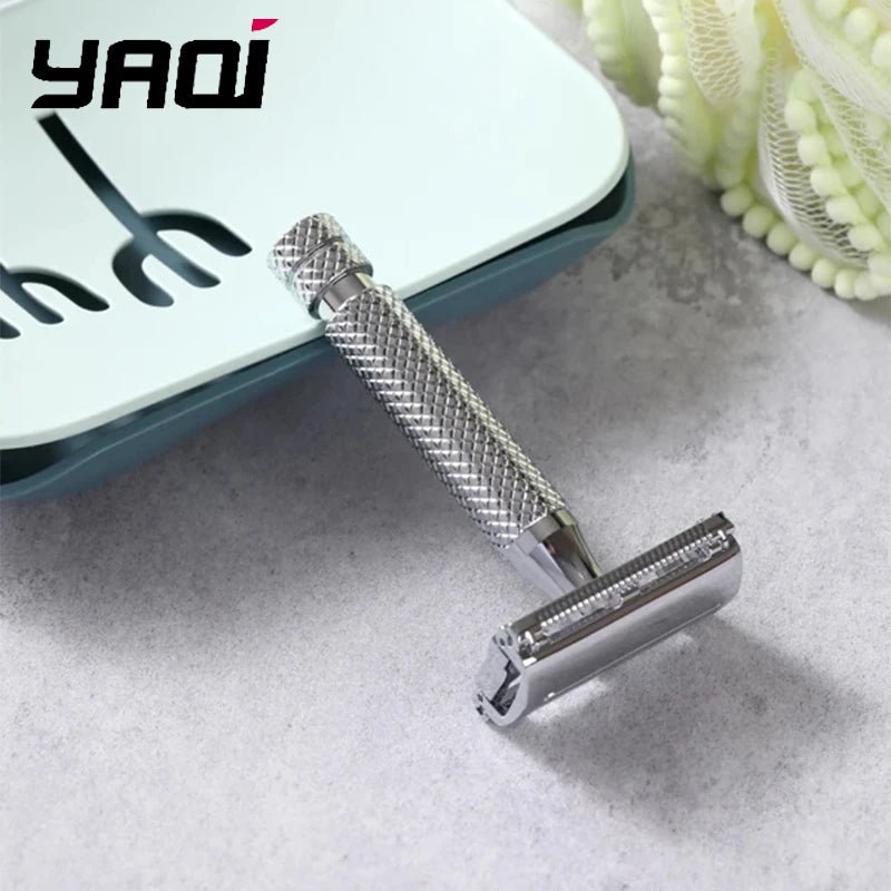 2026 Flash Sale！Yaqi Monarch Chrome Color Safety Razor With 0.90mm blade gap High Quality Valentine's Day Gift Peaceful Pleasures Health and Wellness