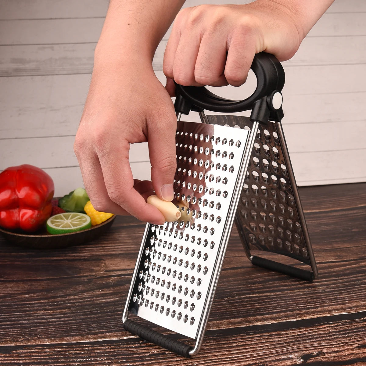 2-in-1 Stainless Steel Box Grater & Vegetable Shredder