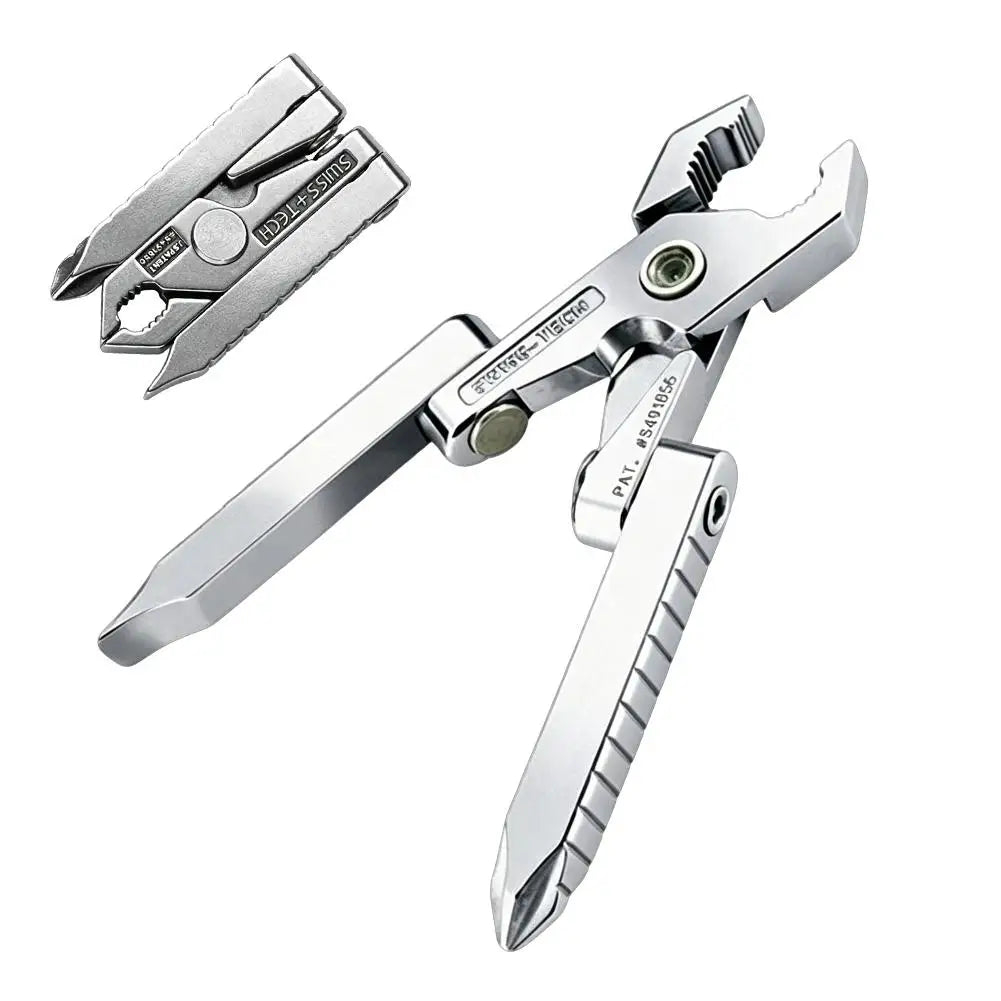 Mini Folding Pliers Screwdriver Combination Kit Outdoor Multifunction Tool Screwdriver Wire Cutter For Outdoor Camping Fishing Peaceful Pleasures Health and Wellness 1pcs
