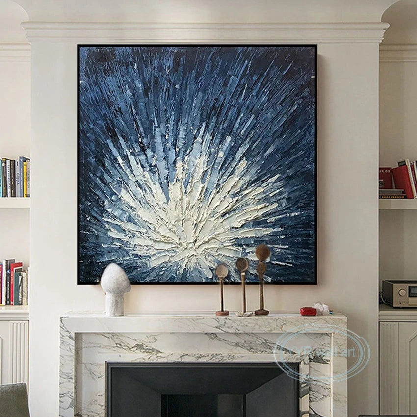 Light Luxury Art Oil Painting 100%Handmade Abstract Novel Texture Canvas Mural Living Room Bedroom Porch Hotel Decoration Poster Peaceful Pleasures Health and Wellness