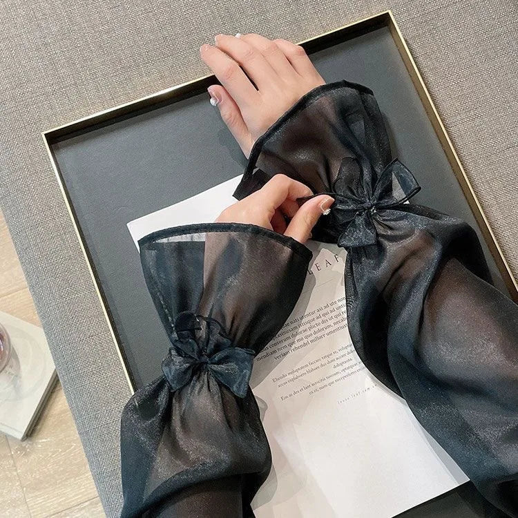 Women's UV Protection Bow Arm Sleeves | Ice Silk Sun Sleeves