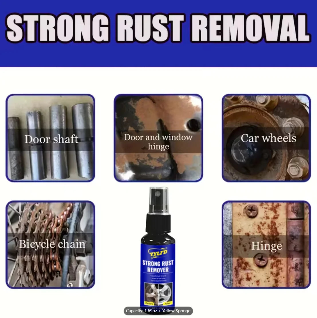 Car Brake Disc Rust Remover Spray | Powdered Formula Metal Safe