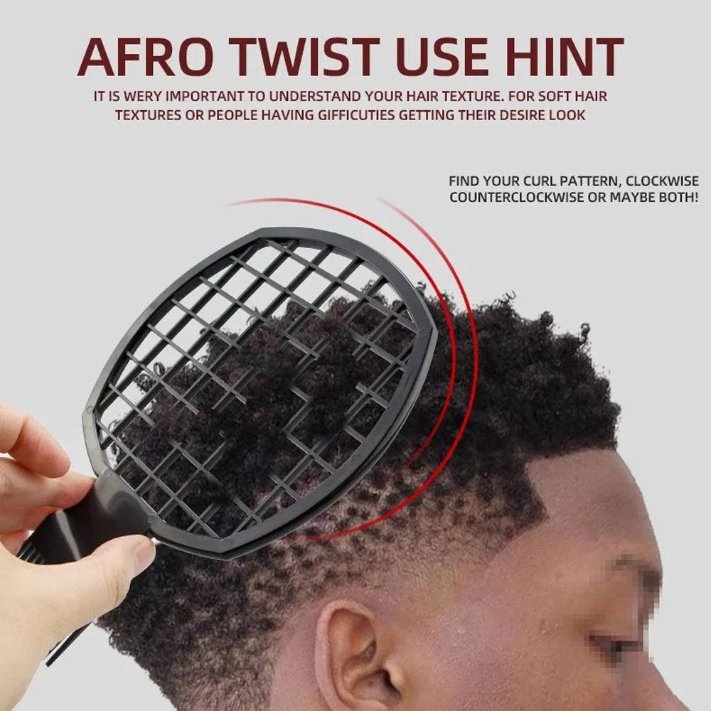 Afro Twist Hair Sponge Brush Set – Curly Coil Styling 2pc