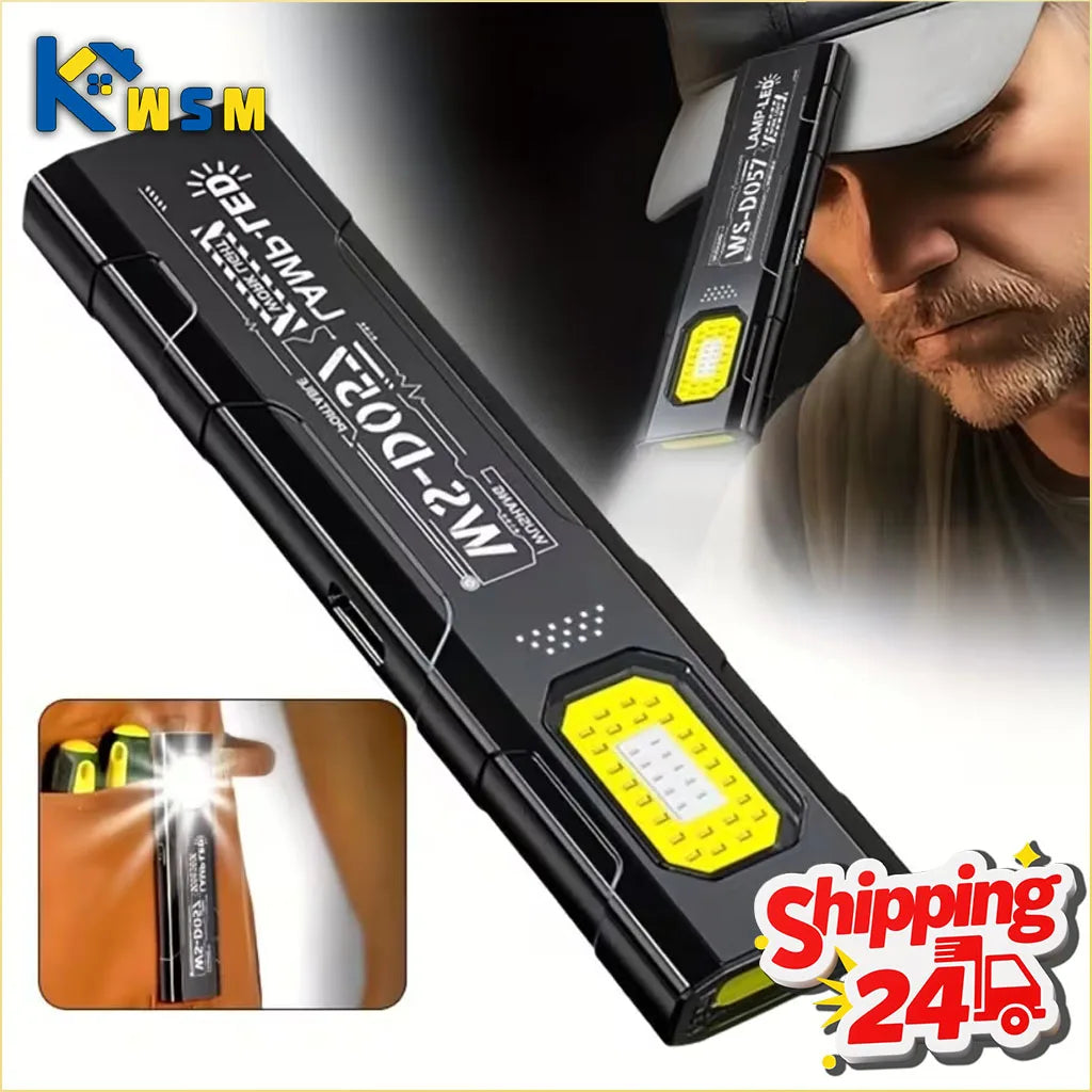 Magnetic LED Work Light – 160LM Rechargeable Mini Flashlight