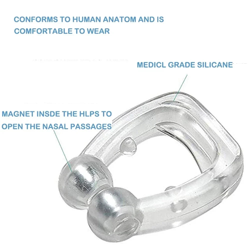 Magnetic Silicone Anti-Snoring Nose Clip – Sleep Aid Device Peaceful Pleasures Health and Wellness
