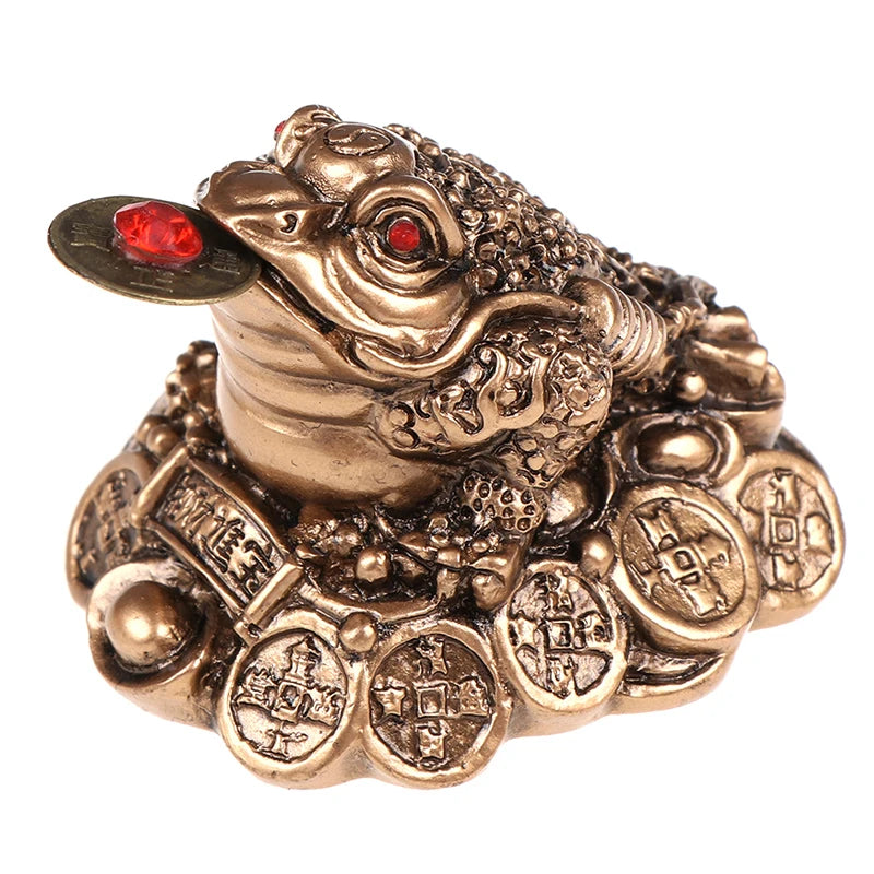 Feng Shui Money Frog Toad Coin Statue | Lucky Fortune Ornament