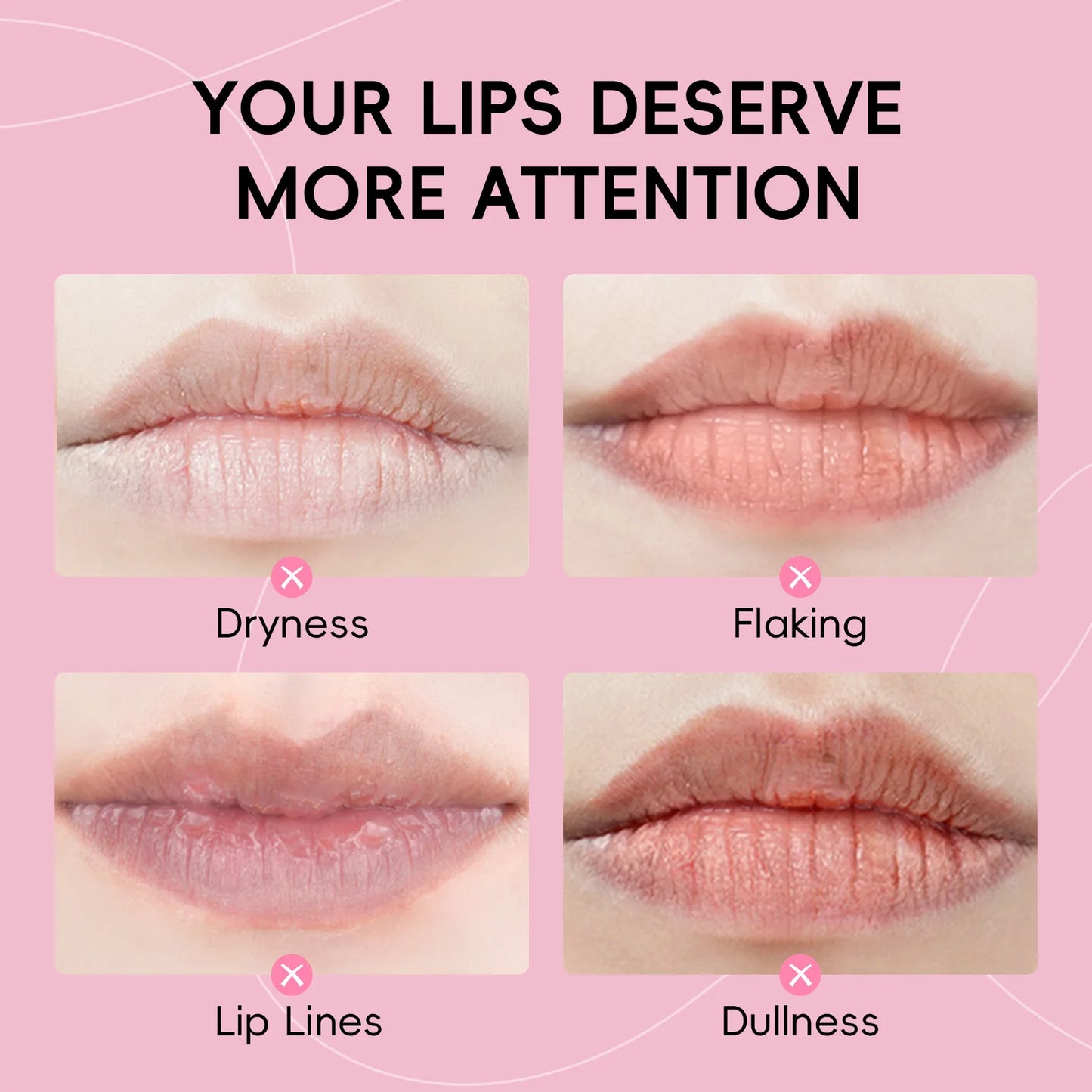 BIOAQUA Sakura Cherry Blossom Moisturizing Lip Balm 1/2/3 Pack