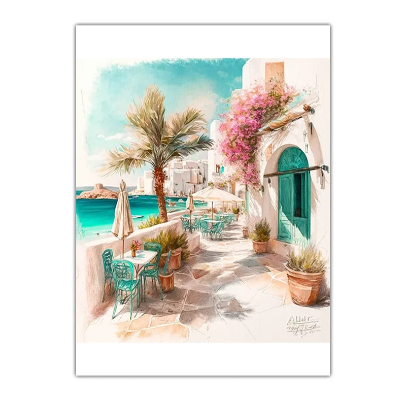 Coastal Scenery Nordic Canvas Wall Art – Beachy Room Decor Canvas Wall Art Peaceful Pleasures Health and Wellness 08 15x20cm No Frame China Mainland