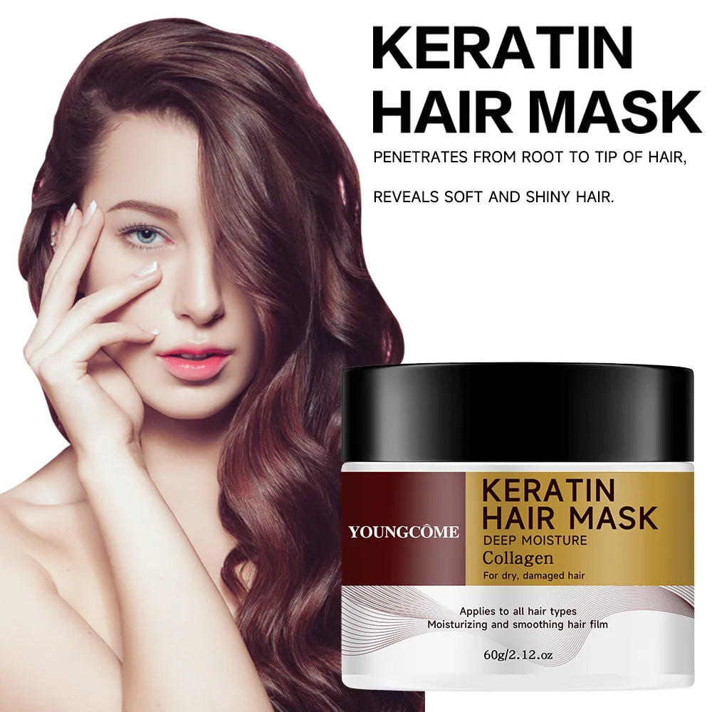 YOUNGCOME Collagen Keratin Hair Mask 30g/60g – All Hair Types Keratin Hair Mask Peaceful Pleasures Health and Wellness