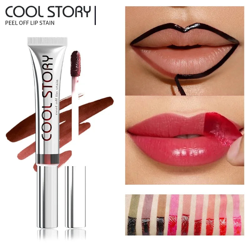 2-in-1 Matte Peel-Off Lip Stain & Liner | Long-Lasting Color