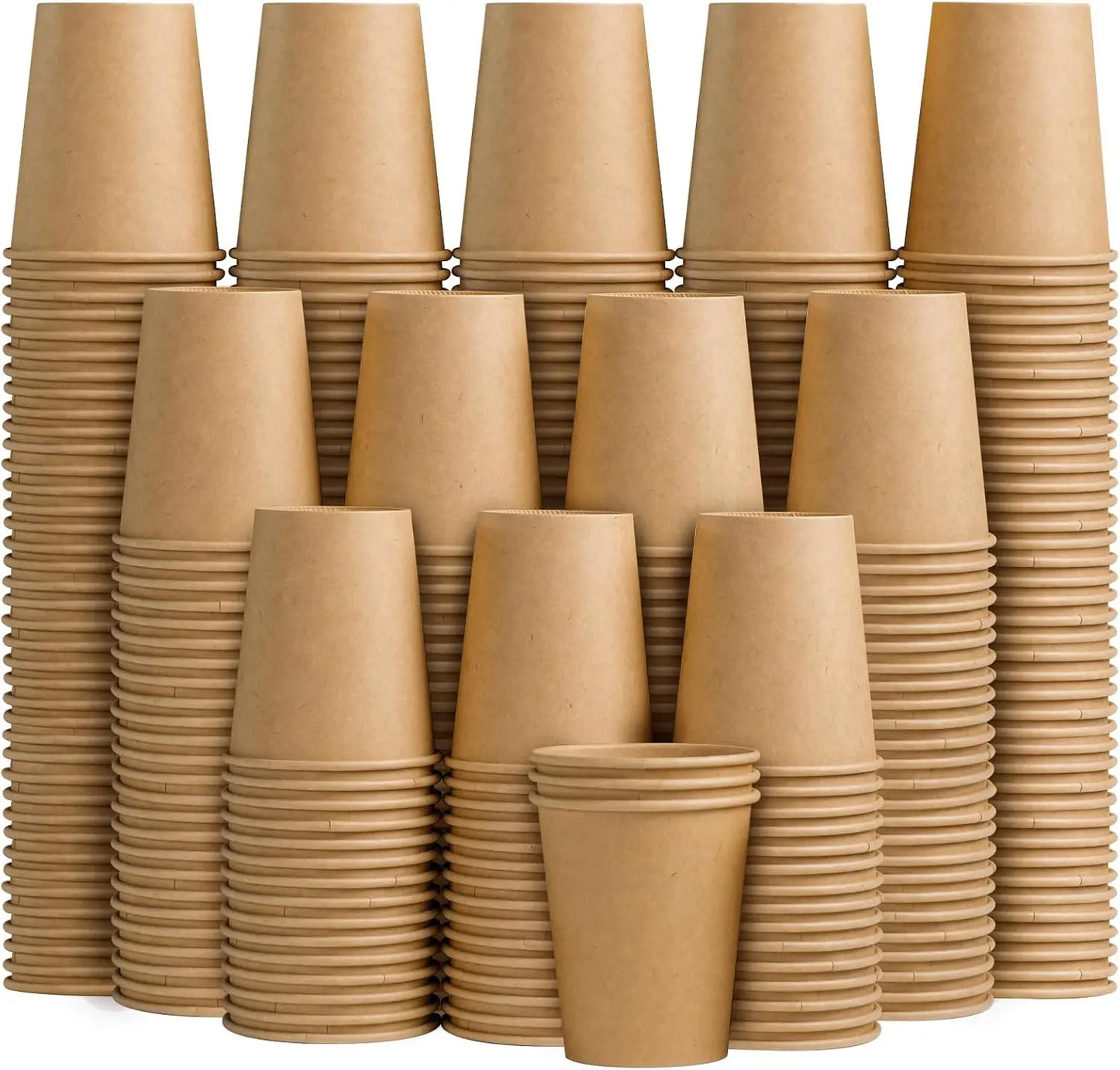 8 oz Kraft Paper Cups Disposable Paper Coffee Cups Hot/Cold Drinking Cup for Water Coffee Juice Unbleached Cups for Party Picnic Peaceful Pleasures Health and Wellness