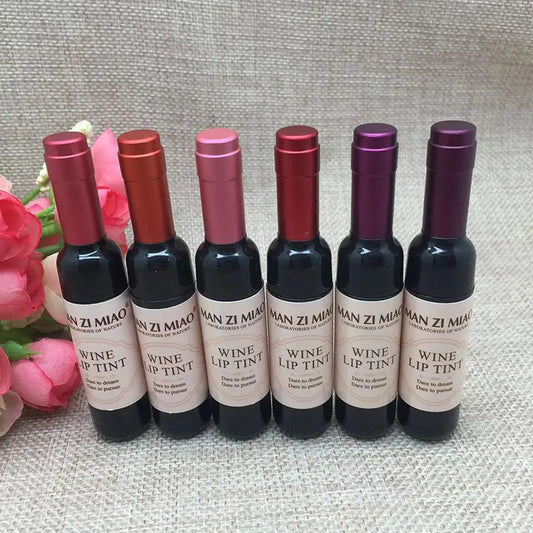 Wine Bottle Lip Gloss – Waterproof Long-Lasting Lip Glaze & Tint for Women (6 Colors) Peaceful Pleasures Health and Wellness