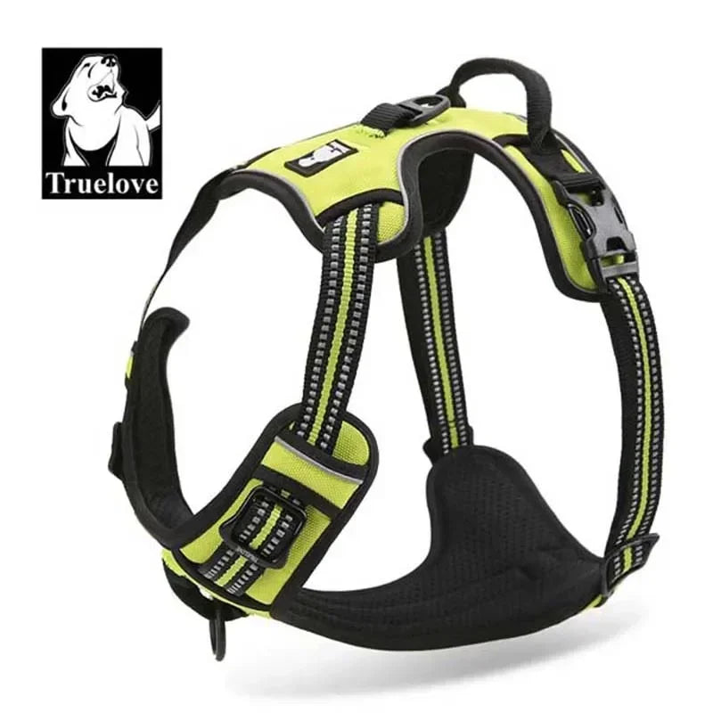 Truelove Dog Harness No Pull Pet Harness Adjustable Soft Padded Dog Vest Reflective No Choke PetVest Easy Control Handle TLH5651 Peaceful Pleasures Health and Wellness neon yellow S france
