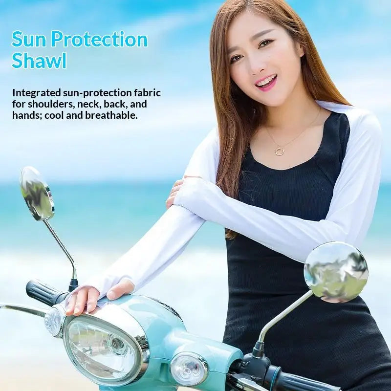 UPF 50+ Ice Silk UV Sun Protection Arm Sleeves for Women