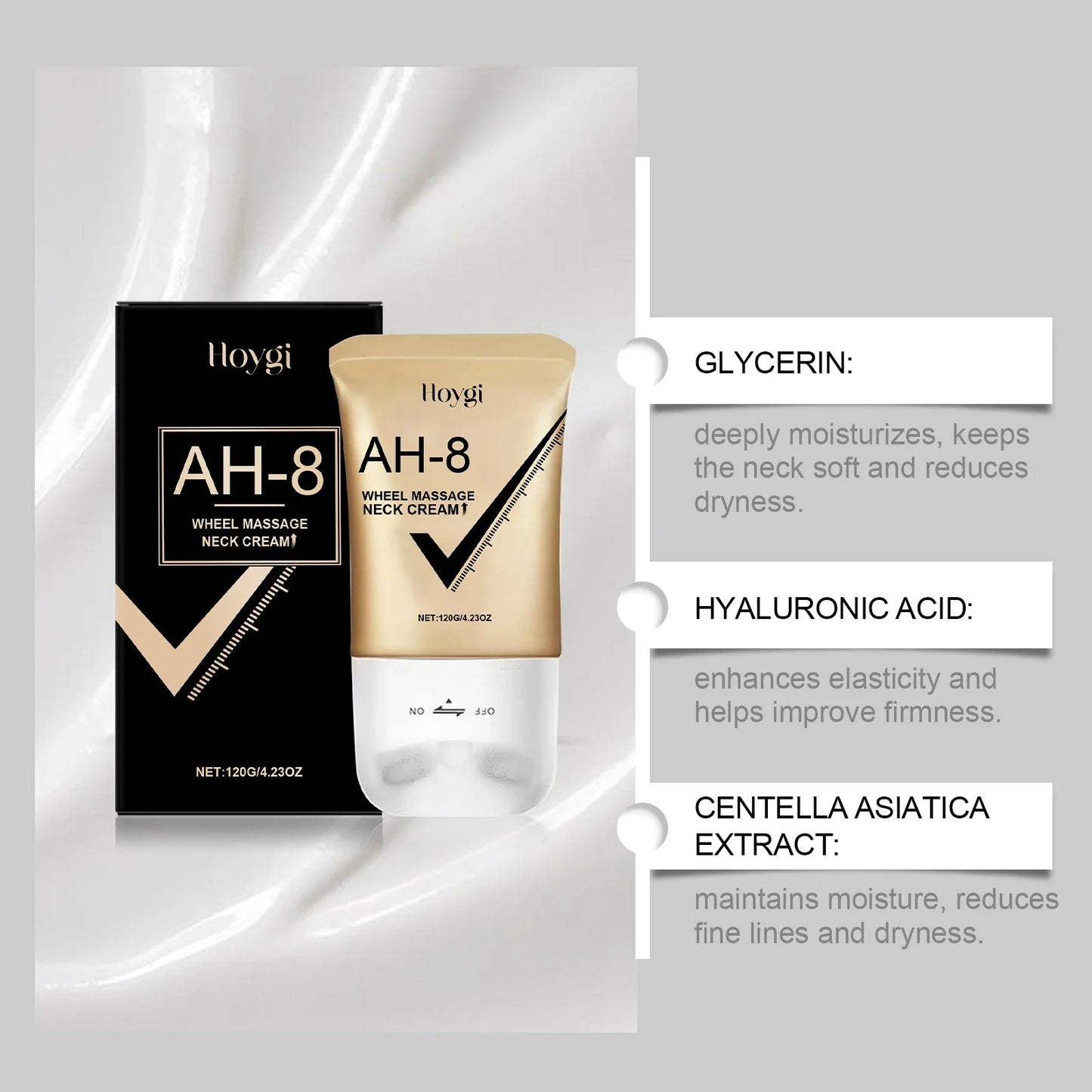 Neck Firming Roll-On Cream – Nourishing Smoother Skin Formula