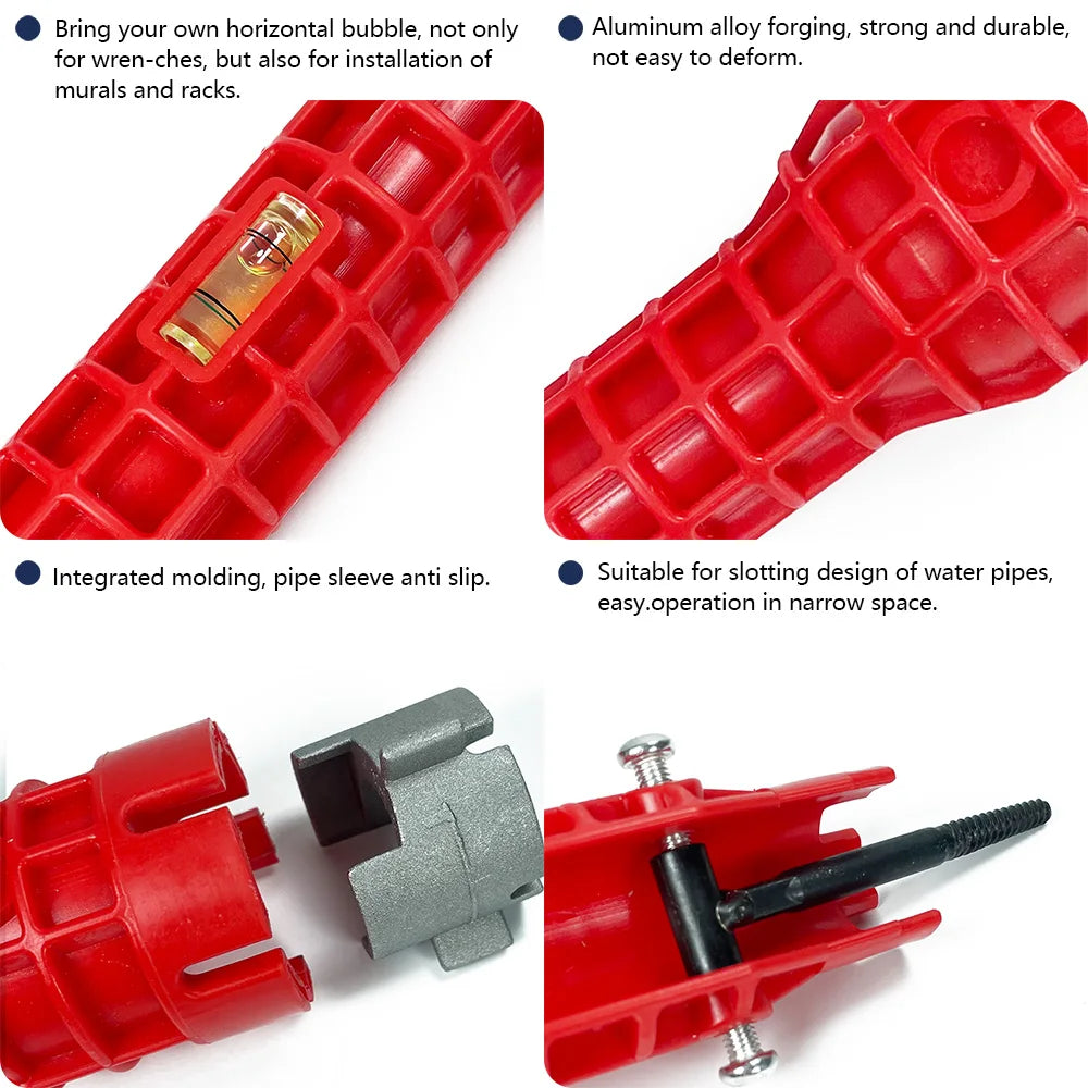 8-in-1 Faucet & Sink Installer Wrench | Plumbing Spanner Tool Peaceful Pleasures Health and Wellness