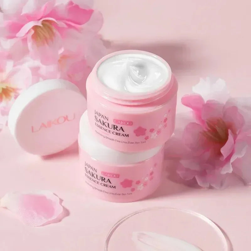 LAIKOU Japan Sakura Face Cream Smoothing Moisturizer Whitening Nourishing Oil Control Skin Care 25g Peaceful Pleasures Health and Wellness