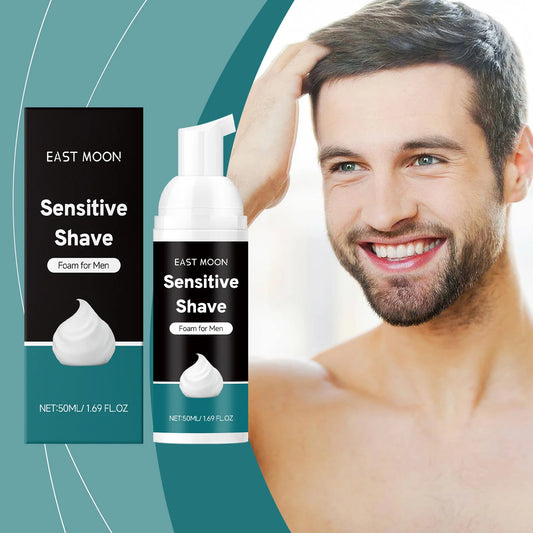 East Moon Aloe Shaving Mousse for Men 50ml – Soft, Non-Irritating Shaving Mousse Peaceful Pleasures Health and Wellness