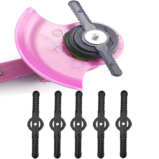 5Pcs Plastic Blade Set Cutter Replacement for Cordless Grass Trimmer Strimmer Garden Tools Peaceful Pleasures Health and Wellness