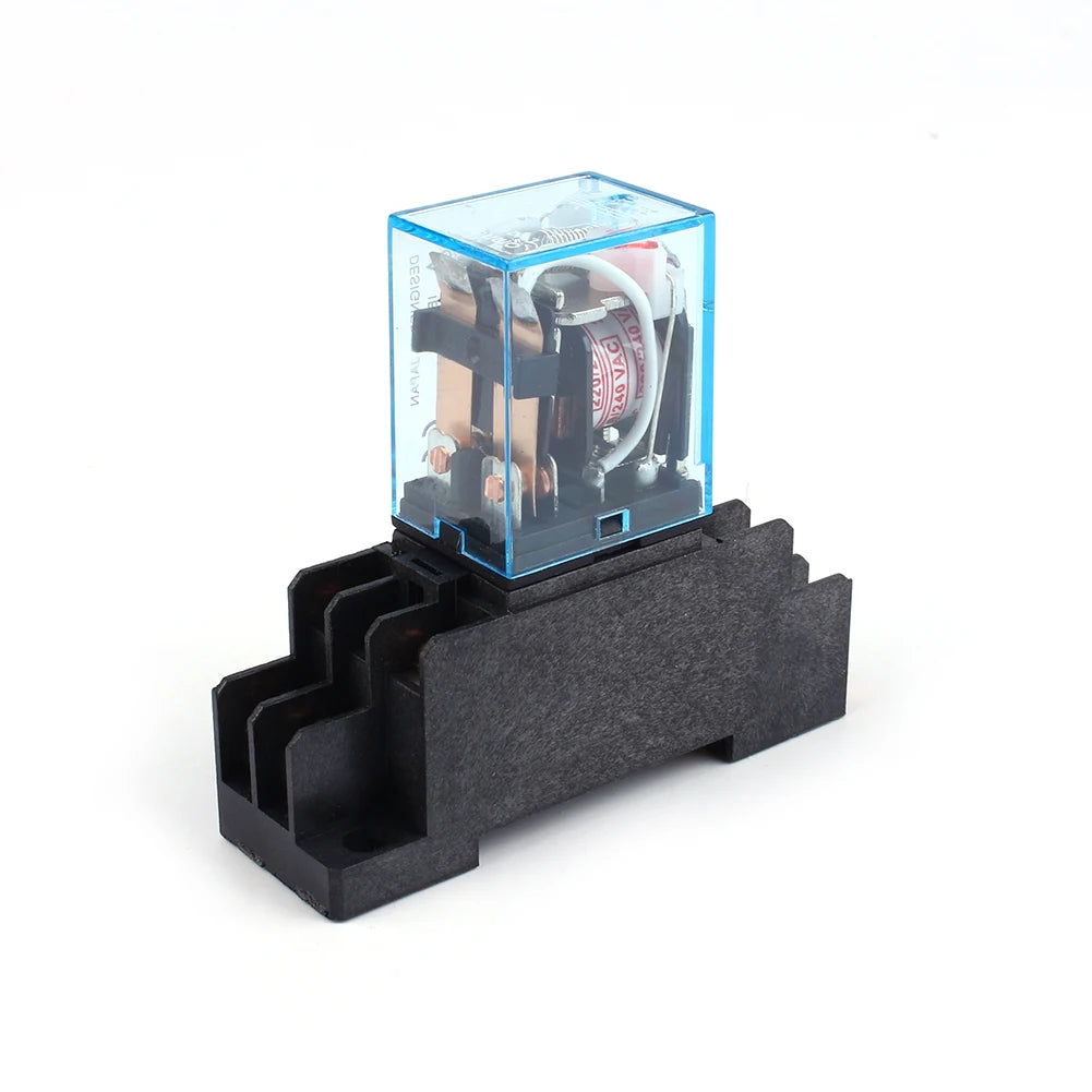 New AC 220V Coil Power Relay 10A DPDT LY2NJ HH62P HHC68A-2Z With Socket Base Power Relay with Socket Base Peaceful Pleasures Health and Wellness