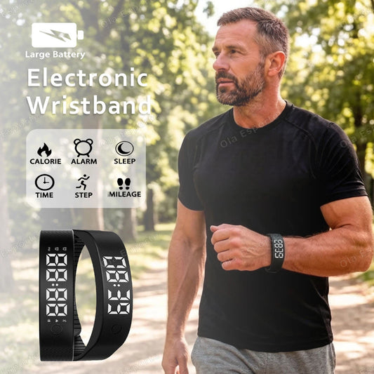 Digital Watch With Alarm Vibrating Alarm Clock Silent Vibration Wake Up Wristband Adjustable Smartwatch Wristband Clock Peaceful Pleasures Health and Wellness