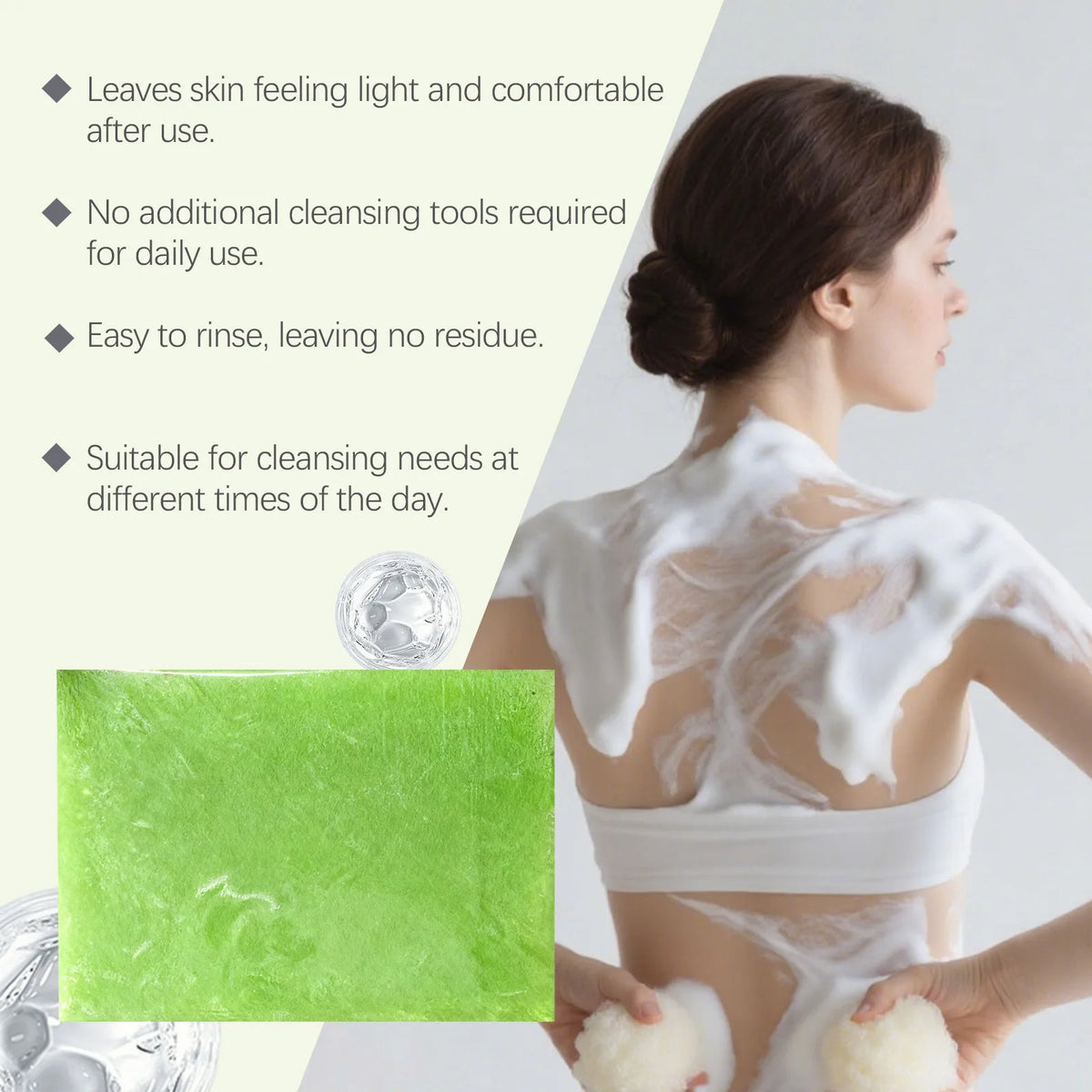 Aloes Tea Tree Soap Natural Extract Mild Clean Refresh Soothe Repair Body Skins Gentle Moisturize Skin Friendly Body Wash Soap Peaceful Pleasures Health and Wellness