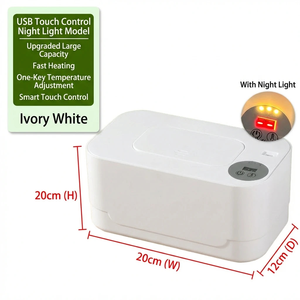 USB Baby Wipe Warmer with LED Display – Home & Car Use