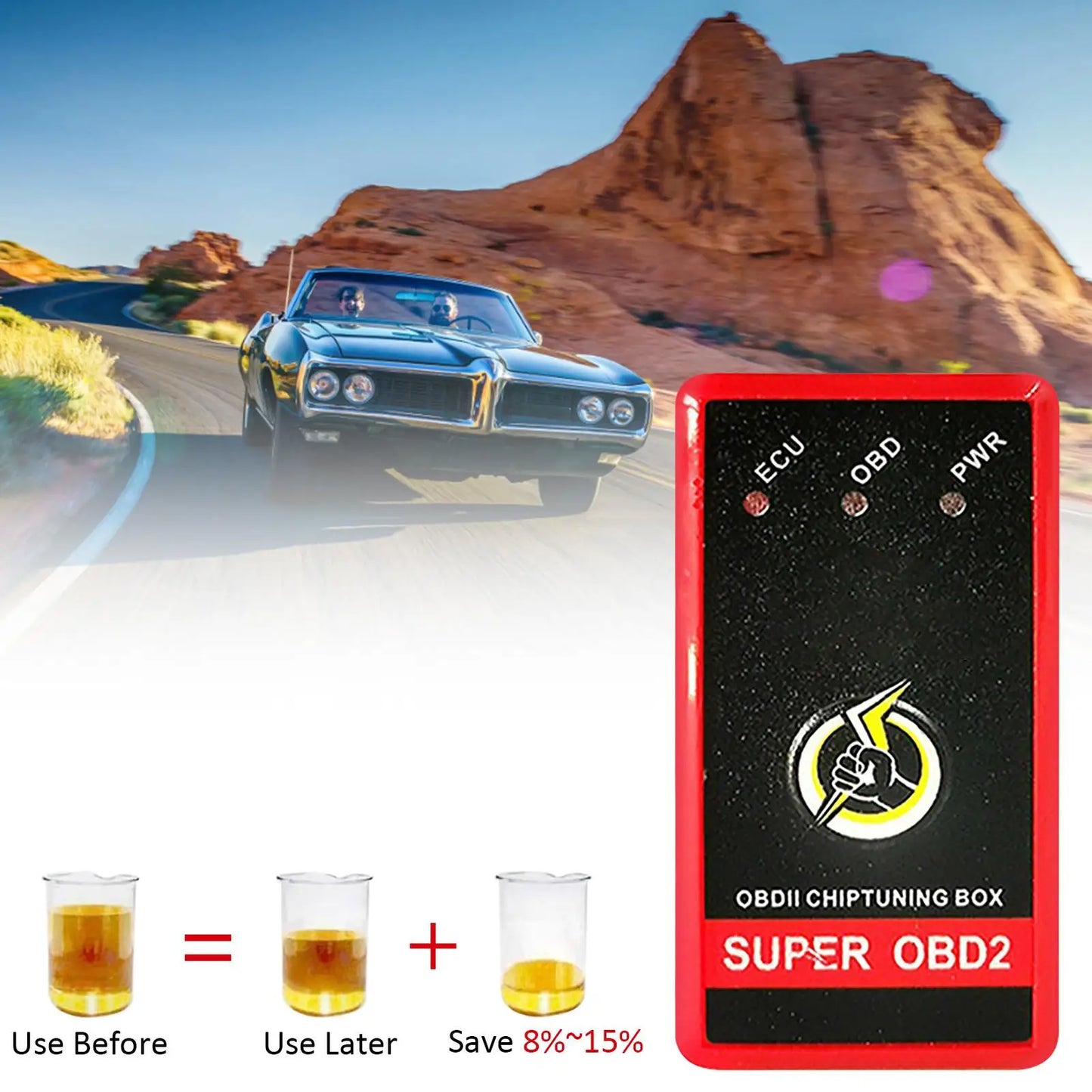 OBD2 Fuel Saver Chip Tuning Box | Gas & Diesel Cars