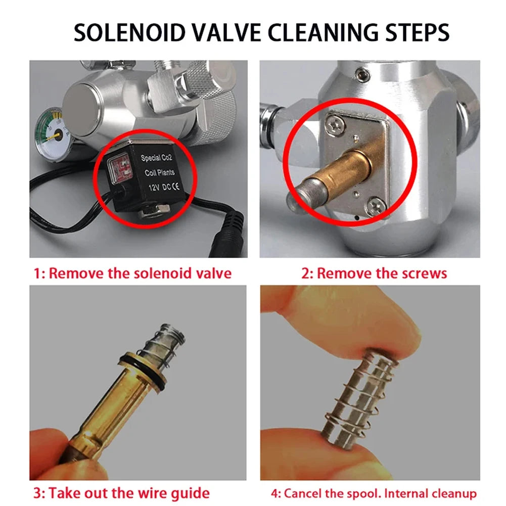 Carbon Dioxide Regulator Fish Tank Pressure Reducing Solenoid Valve