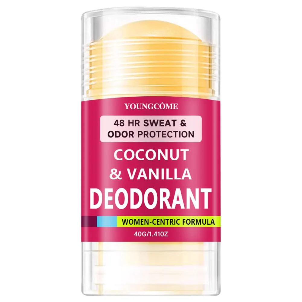 YOUNGCOME Women's Deodorant with Coconut & Vanilla Stick - Antiperspirant & Odor Protection Deodorant Stick for All-Day Freshnes Peaceful Pleasures Health and Wellness 40G